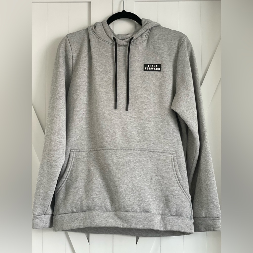 Alpha Forward Women’s/Unisex Gray Hoodie- Size Small